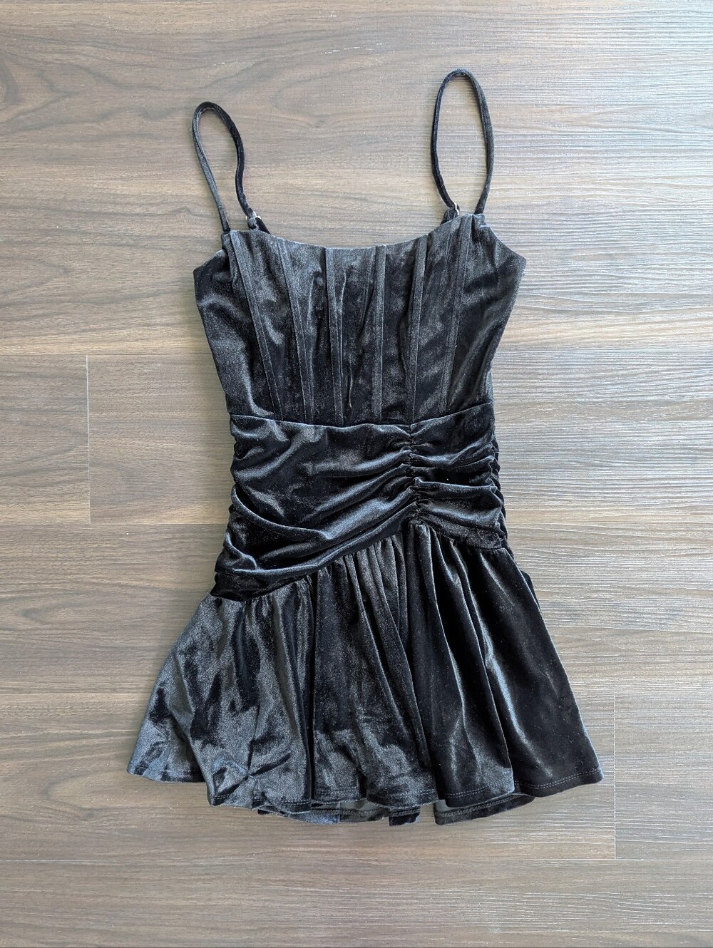Iris Black Velvet Mini Corset Dress Small Whimsigoth Goth Alt Romantic Ren Faire